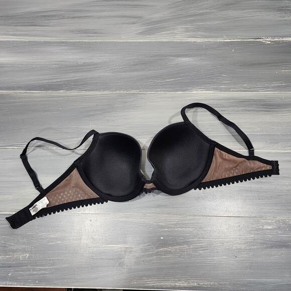 B.Tempt'd Underwire Bra Tied In Dots T-Shirt‎ Bra 953228 Black 32D - Picture 5 of 7